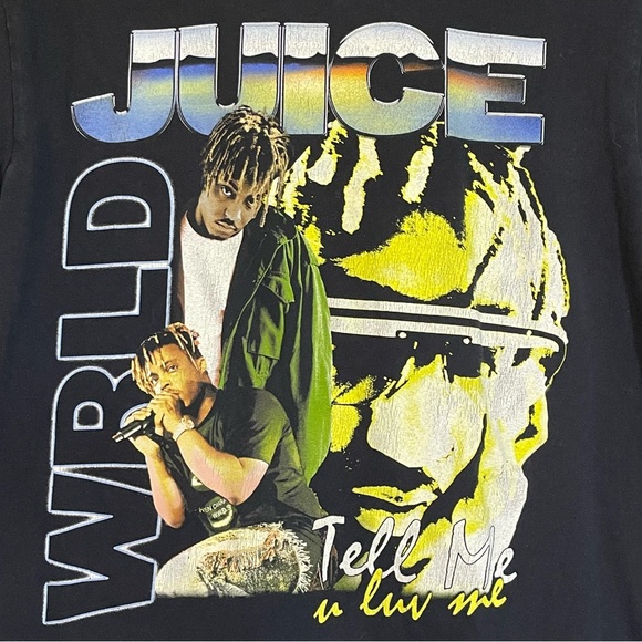 Juice Wrld Graphic Tee Shirt Size Medium Tell Me U Luv Me - Picture 1 of 5